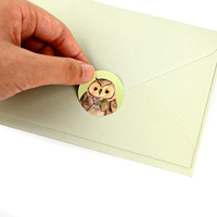 Tarjetas de Felicitación Minimalistas Personalizadas con Diseño de Animales Adorables, Imprimibles, con Sobres y Hoja de Pegatinas