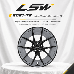 ล้อแม็กซ์ LS8079 ขนาด 18 19 20 21 22 นิ้ว แบบกำหนดเอง 7 ก้าน ขอบ 5x112 5x114.3 PCD สีดำเงาและสีเทากันเมทัล ดีไซน์สองสี - Product Image 4