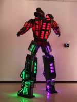 Costume de robot dansant réaliste 3D pour adultes, LED, cosplay, inspiré des films et de la télévision, costume lumineux pour boîte de nuit