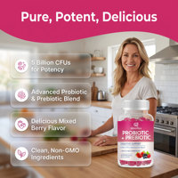 Gummies Probiotiques pour Femmes Qbioflex, Fabrication Directe, Marque Privée, Favorisent une Flore Intestinale Saine, Complément Probiotique en Gummies