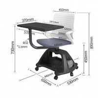 Chaise d'école et de réunion économique pour étudiants avec tablette d'écriture et chaises de type nœud pour étudiants universitaires