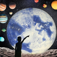 Décoration de fête sur le thème de l'espace, planète Terre, Lune, système solaire, neuf planètes gonflables géantes en PVC avec LED, ballon de fête gonflable