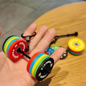 Oferta Especial: Llavero de Goma con Forma de Mancuerna y Barra, Colgante Deportivo, Set de Accesorios Creativos para Regalo de Fitness - Product Image 3