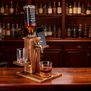 Distributeur de whisky en bois personnalisé pour bar à domicile, station de shots d'<span class=keywords><strong>alcool</strong></span> avec logo personnalisé, cadeaux pour mari, papa - Product Image 2
