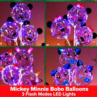 Ballons en plastique lumineux à LED de 20 pouces - Alimentés par piles, ballons de fête extérieurs étanches pour marchés nocturnes et stands, etc.