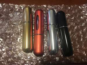 Mini bouteilles de parfum rondes en aluminium de 5ML avec remplissage de fond de pulvérisateur de pompe et conception rechargeable pour atomiseur de brume - Product Image 4