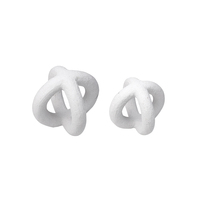 Artisanat en résine minimaliste Ornements circulaires croisés pour la décoration intérieure Stock Décoration d'armoire de table Sculpture en résine