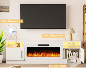 <span class=keywords><strong>Chimenea</strong></span> Tv Stand Ward Wind Fire Light Ajustable Cierre suave <span class=keywords><strong>Puerta</strong></span> RGB Light Mail Package - Product Image 4