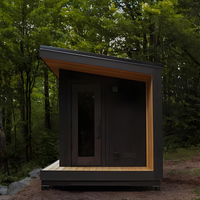 Sala de Sauna seca para 4-6 personas nórdicas tradicionales para exteriores-Cabina de madera maciza para jardín de casa pequeña de madera