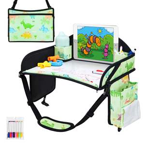 Échantillon gratuit personnalisé nouveau multifonctionnel enfant en bas âge siège arrière de voiture plateau de voyage organisateur enfants plateau de voyage plateaux pour tout-petit noir - Product Image 1