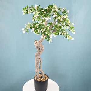 Plante artificielle de Cornus Florida (Dogwood) à fleurs luxuriantes avec tige et tronc réalistes pour la décoration d'hôtels, de jardins, de porches, de restaurants et de centres commerciaux - Product Image 1