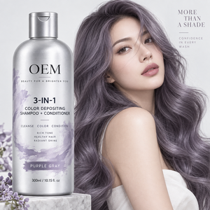 OEM 3-in-1 Farbdepotierendes Shampoo Conditioner 300ml Semi-Permanente Haarfärbemaske für Gefärbtes Haar Private Label - Product Image 3
