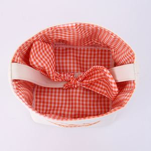 Cesta de Halloween Personalizada con Diseño de Gingham, Monograma, Lazo y Decoración Fantasmagórica para Dulces, Regalos y Accesorios para el Festival de los Fantasmas - Product Image 6