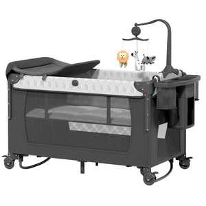 Cama Cuna Plegable Moderna de Hierro para Dormitorio y Sala de Estar, para Niños de 0 a 3 Años - Product Image 1