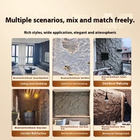 Grande dalle de pierre culturelle simulée en PU Carreaux muraux légers, imperméables et modernes pour l'intérieur et l'extérieur des hôtels