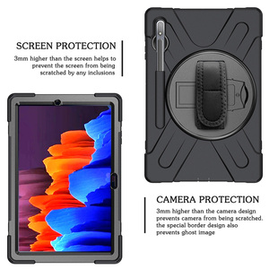 เคสซิลิโคน360แบบหมุนได้มีสายคล้องมือ,เคสกันกระแทกสำหรับ Samsung Galaxy Tab S7 FE 12.4 "T730 <span class=keywords><strong>T736</strong></span> <span class=keywords><strong>SM</strong></span>-T730 <span class=keywords><strong>SM</strong></span>-<span class=keywords><strong>T736</strong></span> - Product Image 3