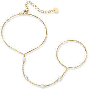 Pulsera <span class=keywords><strong>de</strong></span> Cadena <span class=keywords><strong>de</strong></span> Mano <span class=keywords><strong>de</strong></span> Moda <span class=keywords><strong>de</strong></span> Acero Inoxidable Chapada en <span class=keywords><strong>Oro</strong></span> <span class=keywords><strong>de</strong></span> <span class=keywords><strong>18K</strong></span> con Anillo y Diamantes <span class=keywords><strong>de</strong></span> Zirconia para Mujer, Joyería <span class=keywords><strong>de</strong></span> Boda Impermeable - Product Image 6