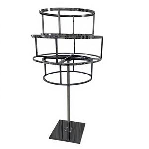 Support de vase à fleurs de mariage haut en fer forgé avec design miroir - Couleur et taille personnalisables - Product Image 1