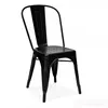 Chaises de restaurant en métal empilables vintage industrielles colorées avec cadre en fer noir, prix plus bas, fournisseur chinois