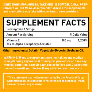 Lifworth Oem Supplement Vitamine <span class=keywords><strong>E</strong></span> <span class=keywords><strong>Capsules</strong></span>/Vitamine <span class=keywords><strong>E</strong></span> Softgel <span class=keywords><strong>Capsules</strong></span> - Product Image 4