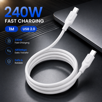 Câble USB-C OEM ODM 240W 1,0M Type C vers C PD3.1 Chargeur Rapide 5A Câble de Données USB 2.0 Logo Personnalisé Faible MOQ Usine