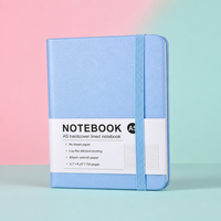 Cuaderno A5 de Cuero PU al por Mayor con Correa, Logotipo Personalizado, Páginas Rayadas Horizontales, Color Macaron, para Oficina, Negocios, Promocional, al por Mayor