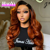 Perruque Lace Front Ondulée en Cheveux Humains Vietnamiens Bruts Bourgogne, 100% Cheveux Vierges Non Traités, Double Drawn, Sans Colle, Couleur Naturelle