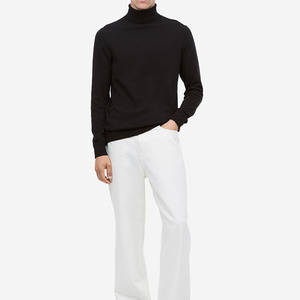 Autumn Winter <strong>Men's</strong> Warm Knit <strong>Turtleneck</strong> Solid Color Custom Wholesale Long Sleeve <strong>Jumper</strong> - Product Image 4