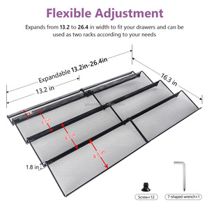 <span class=keywords><strong>2025</strong></span> kim loại gia vị ngăn kéo tổ chức 4 tầng mở rộng gia vị lọ ngăn kéo chèn ngăn kéo nhà bếp gia vị giá - Product Image 6