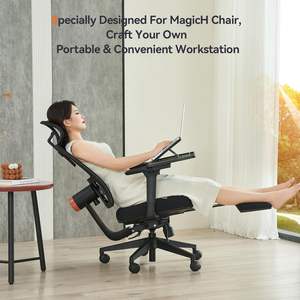 <span class=keywords><strong>Chaise</strong></span> de bureau ergonomique à <span class=keywords><strong>dossier</strong></span> <span class=keywords><strong>haut</strong></span> avec table pour ordinateur portable, profondeur et hauteur de siège réglables - Product Image 5
