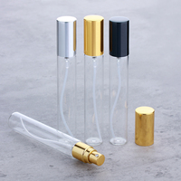 SUMEEAR Flacon de parfum portable mini 15 ml en verre transparent, rechargeable, avec pompe pulvérisatrice, échantillon, testeur, atomiseur, diffuseur à bâtonnets
