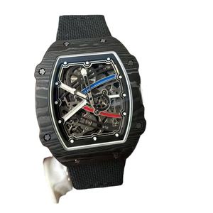 Montre automatique pour homme haut de gamme ultra-fine, boîtier en fibre de carbone de haute qualité, bracelet tissé de 20 mm - Product Image 2