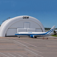 Vente directe usine Hangar gonflable pour avions, abri imperméable et durable, structure modulaire, tente de stockage d'entrepôt