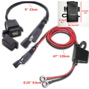 Enchufe Hella Din de 5V 3.1A a puerto de cargador USB Dual para <span class=keywords><strong>BMW</strong></span> Europa DUCATI, toma de carga de teléfono para motocicleta - Product Image 2