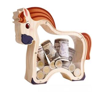 <span class=keywords><strong>Tirelire</strong></span> incassable poney brun cadeau d'anniversaire personnalisé caisse en bois pot d'argent tirelires conception de <span class=keywords><strong>cheval</strong></span> brun - Product Image 1