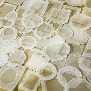 20 adesivi Per confezione serie di pizzo sotto le <span class=keywords><strong>nuvole</strong></span> Base adesiva a inchiostro bianco Per Collage fai da te - Product Image 3