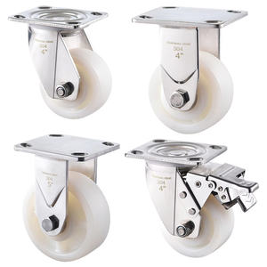4/5/6/8inch 250/350/450/550kg SS <span class=keywords><strong>Nylon</strong></span> PA drehbar Hochleistungs-Rollen versorgung Lenkrad Zoll mit Bremse Industrie - Product Image 2