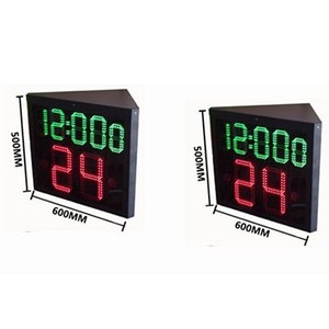 นาฬิกาจับเวลาอิเล็กทรอนิกส์สำหรับบาสเกตบอล Rayer ขนาด 500x600 มม. นาฬิกาจับเวลาชู้ต 24 วินาที สำหรับใช้ในสนาม - Product Image 1