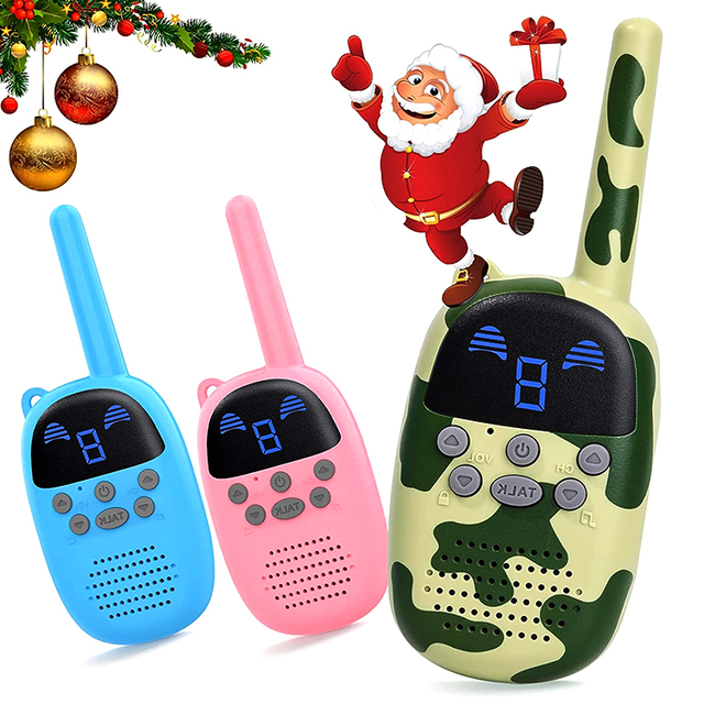 2 Way Radios Long Range up to 16 Miles 9 Channel Walkie Talkies for 3 to 12 Years Old Kids