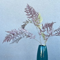 Faux cèdre dégradé de couleur, branche souple au toucher réel, feuillage artificiel romantique français pour la décoration murale de chambre et de table à manger