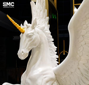 <span class=keywords><strong>Escultura</strong></span> <span class=keywords><strong>de</strong></span> Caballo Alado <span class=keywords><strong>Pegaso</strong></span> <span class=keywords><strong>de</strong></span> Fibra <span class=keywords><strong>de</strong></span> Vidrio Pintada y Tallada, Diseño <span class=keywords><strong>de</strong></span> Arte Moderno SMC, para Decoración <span class=keywords><strong>de</strong></span> Jardines Exteriores - Product Image 4