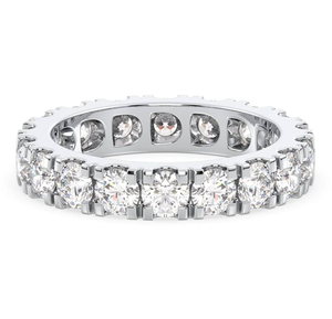 แหวนเพชรเลี้ยงในห้องปฏิบัติการทรงกลมแบบเต็มวง ตัวเรือนทอง 14K สำหรับแหวนแต่งงานแบบตราประทับ ได้รับการรับรอง สี E ความสะอาด VVS2 สำหรับผู้หญิง - Product Image 1