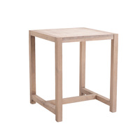 Table basse moderne minimaliste style vieilli pour petit appartement, ensemble table et chaises de salle à manger carrées en bois massif vintage