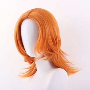 วิกผมสั้นตรงสีส้ม นามิ คอสเพลย์ อนิเมะ สำหรับงานปาร์ตี้ฮาโลวีน ทนความร้อน ขายส่งขนาดเล็ก - Product Image 5