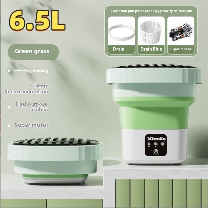 Small Grass Green 6.5L Blue Light Sterilization Drain Basket Drain