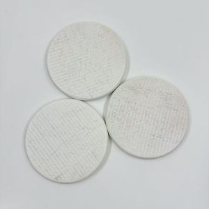 Juego de posavasos redondos de madera de caucho, tapete aislante del calor de madera maciza para tazas y cuencos, uso doméstico - Product Image 1