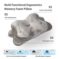 JeeBay OEM ODM Oreiller ergonomique en mousse à mémoire de forme rafraîchissante, à rebond lent, avec housse amovible, pour le soulagement des douleurs cervicales, un sommeil sain et anti-ronflement