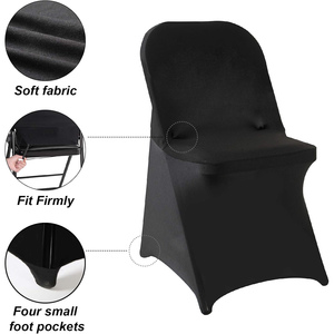 Housses de chaise extensibles en spandex blanches Reador pour événements, mariages, banquets et chaises pliantes – Vente en gros - Product Image 3