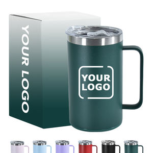 Taza de Café Ecológica de Acero Inoxidable de 14 oz, Recubrimiento en Polvo Sin Plomo, Textura Antideslizante Segura, Regalo Empresarial de 6 a 12 Horas - Product Image 1