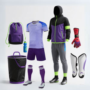 Vêtements de sport pour adultes en polyester imprimé, vente chaude, uniforme de football personnalisé pas cher, séchage rapide, respirant, col rond, manches courtes - Product Image 3